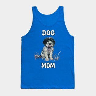 Adorable puppy dog with dog mom phrase Tank Top